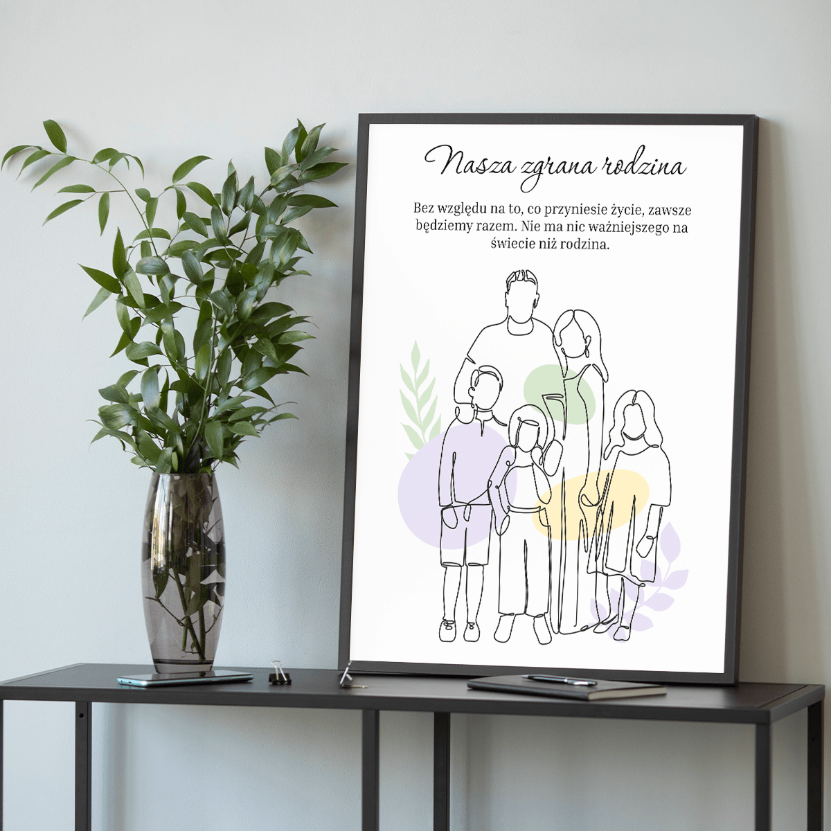 Nasza zgrana rodzina - plakat, spersonalizowany prezent dla rodziców - idamell.com