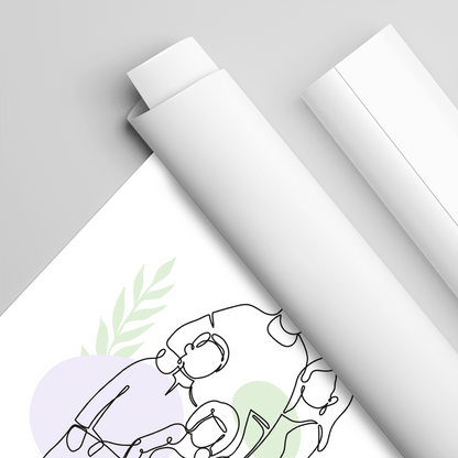 Nasza zgrana rodzina - plakat, spersonalizowany prezent dla rodziców - idamell.com