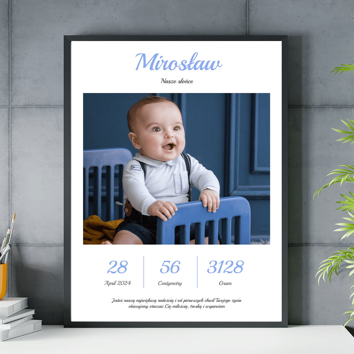 Nasze słońce - plakat, spersonalizowany prezent dla dziecka - idamell.com