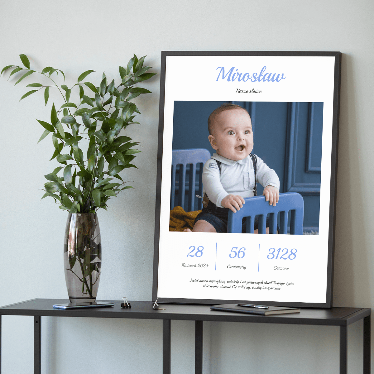Nasze słońce - plakat, spersonalizowany prezent dla dziecka - idamell.com