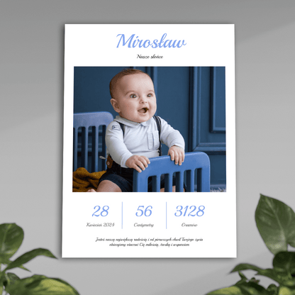 Nasze słońce - plakat, spersonalizowany prezent dla dziecka - idamell.com