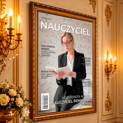Kolaż ze zdjęć na płótnie Nauczyciel roku — prezent dla nauczyciela