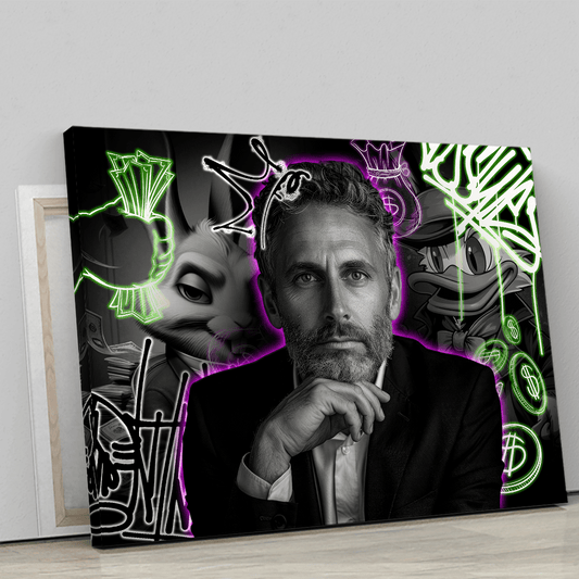 Neon effect - druk na płótnie, spersonalizowany prezent dla niego - idamell.com