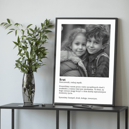 Niezłomna więź - plakat, spersonalizowany prezent dla brata - idamell.com