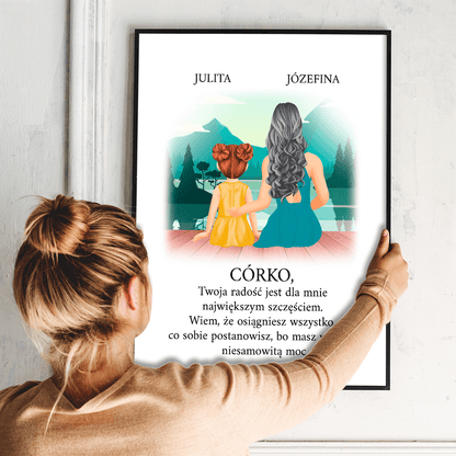 Od mamy dla córki - plakat, spersonalizowany prezent dla dziecka - idamell.com