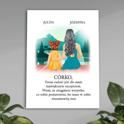 Od mamy dla córki - plakat, spersonalizowany prezent dla dziecka - idamell.com