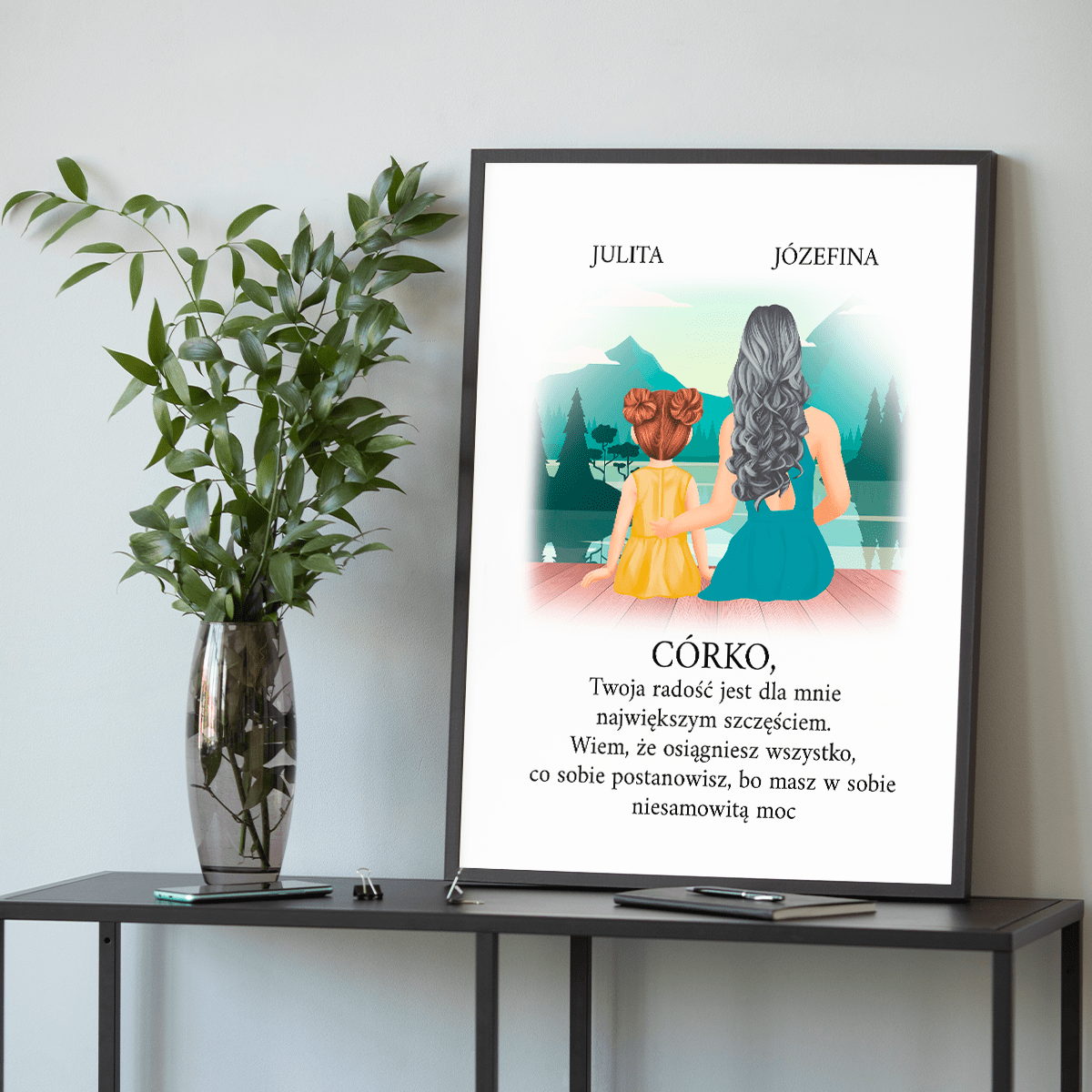 Od mamy dla córki - plakat, spersonalizowany prezent dla dziecka - idamell.com