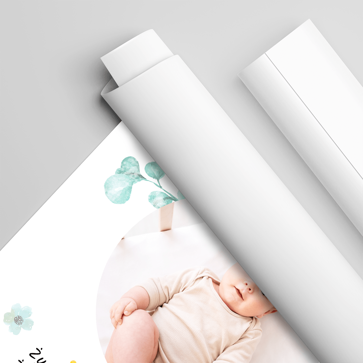 Od rodziców chrzestnych - plakat, spersonalizowany prezent dla dziecka - idamell.com
