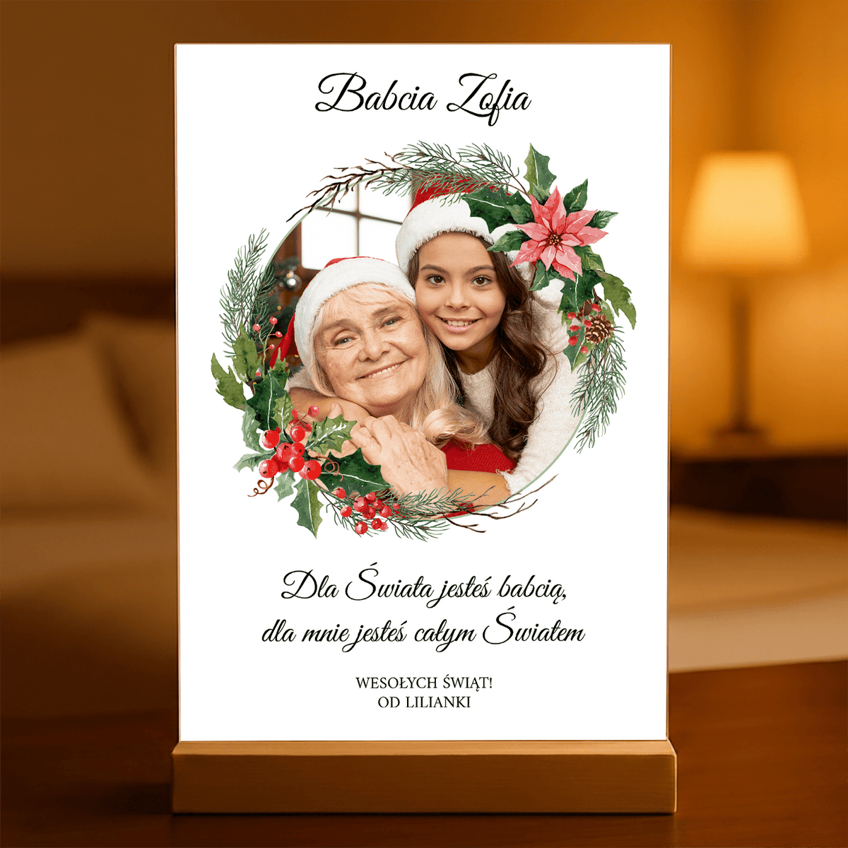 Od wnuczki - Druk na szkle, spersonalizowany prezent - idamell.com