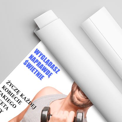 Okładka magazynu - plakat, spersonalizowany prezent dla mężczyzny - idamell.com