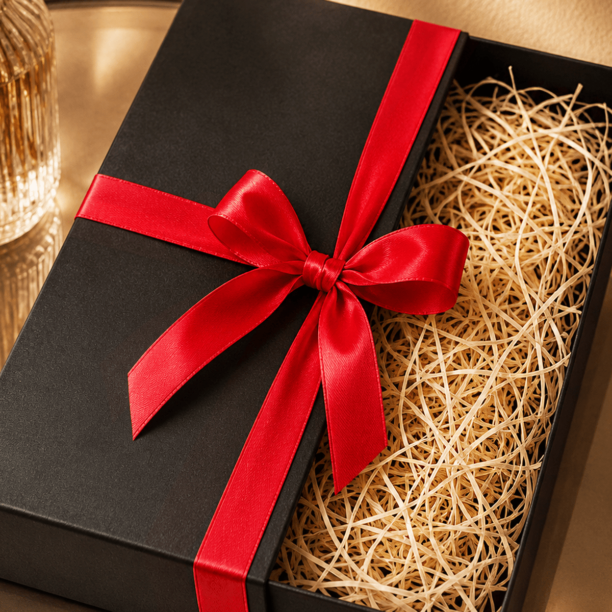 Opakowanie premium wypełnione wełną drzewną do szkła akrylowego - idamell.com