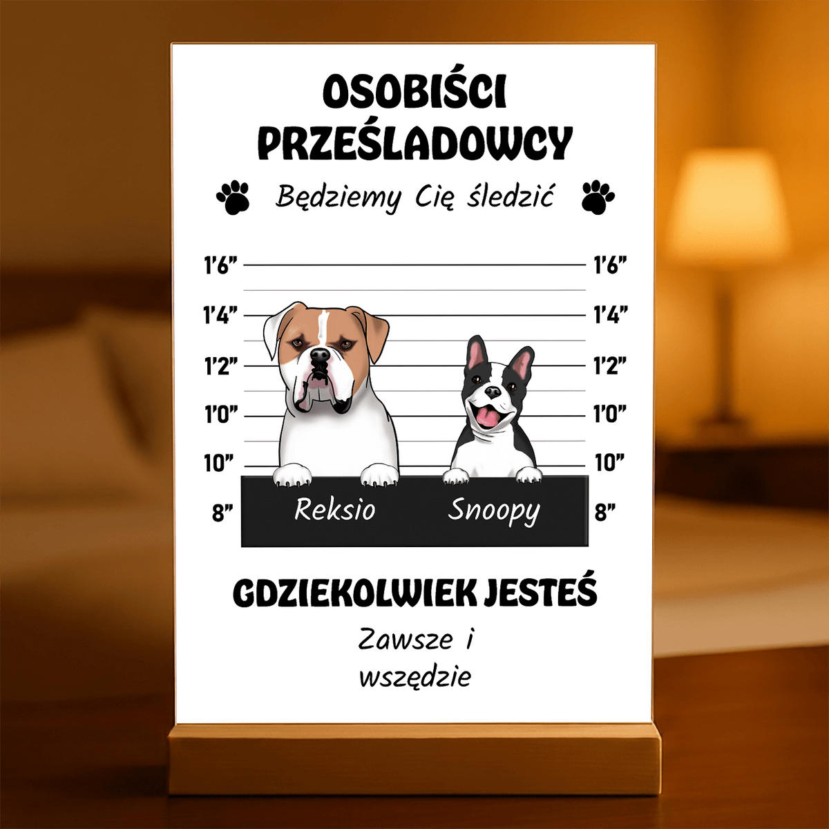 Osobiści prześladowcy - Druk na szkle, spersonalizowany prezent - idamell.com