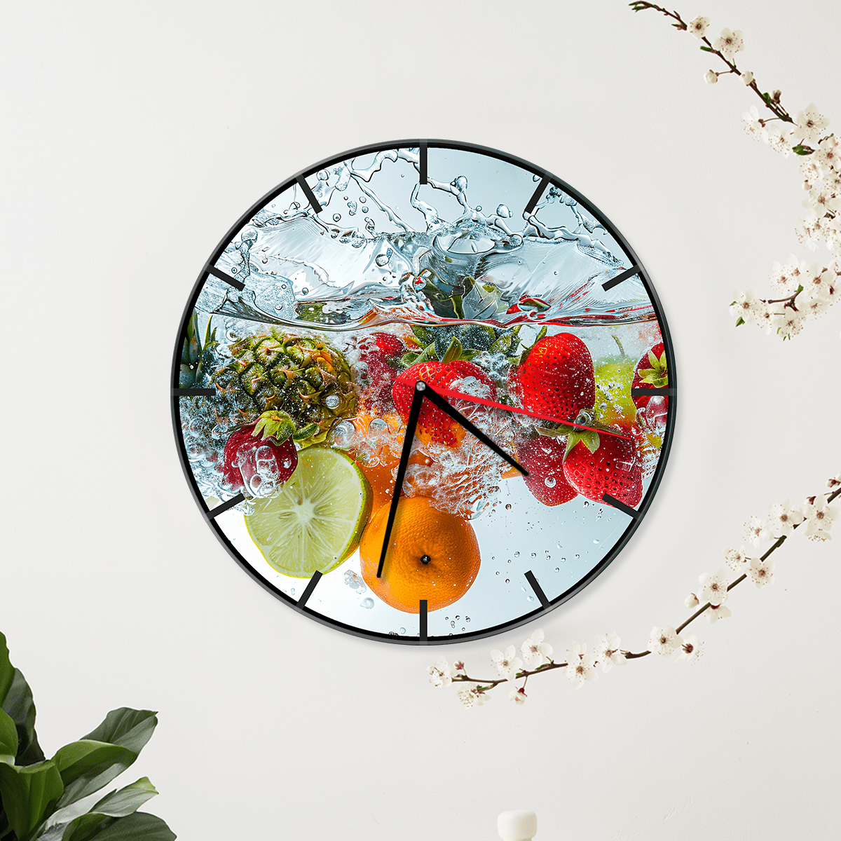 Owoce - zegar ze zdjęciem, oryginalny prezent dla kobiety - idamell.com