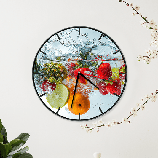Owoce - zegar ze zdjęciem, oryginalny prezent dla kobiety - idamell.com