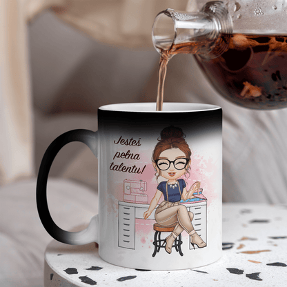 Pani swojego losu Clipart - 1x Kubek magiczny z nadrukiem, spersonalizowany prezent dla niej - idamell.com