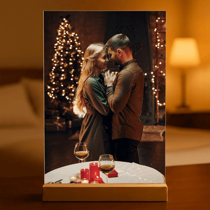 Para w Święta - Druk na szkle, spersonalizowany prezent dla pary - idamell.com