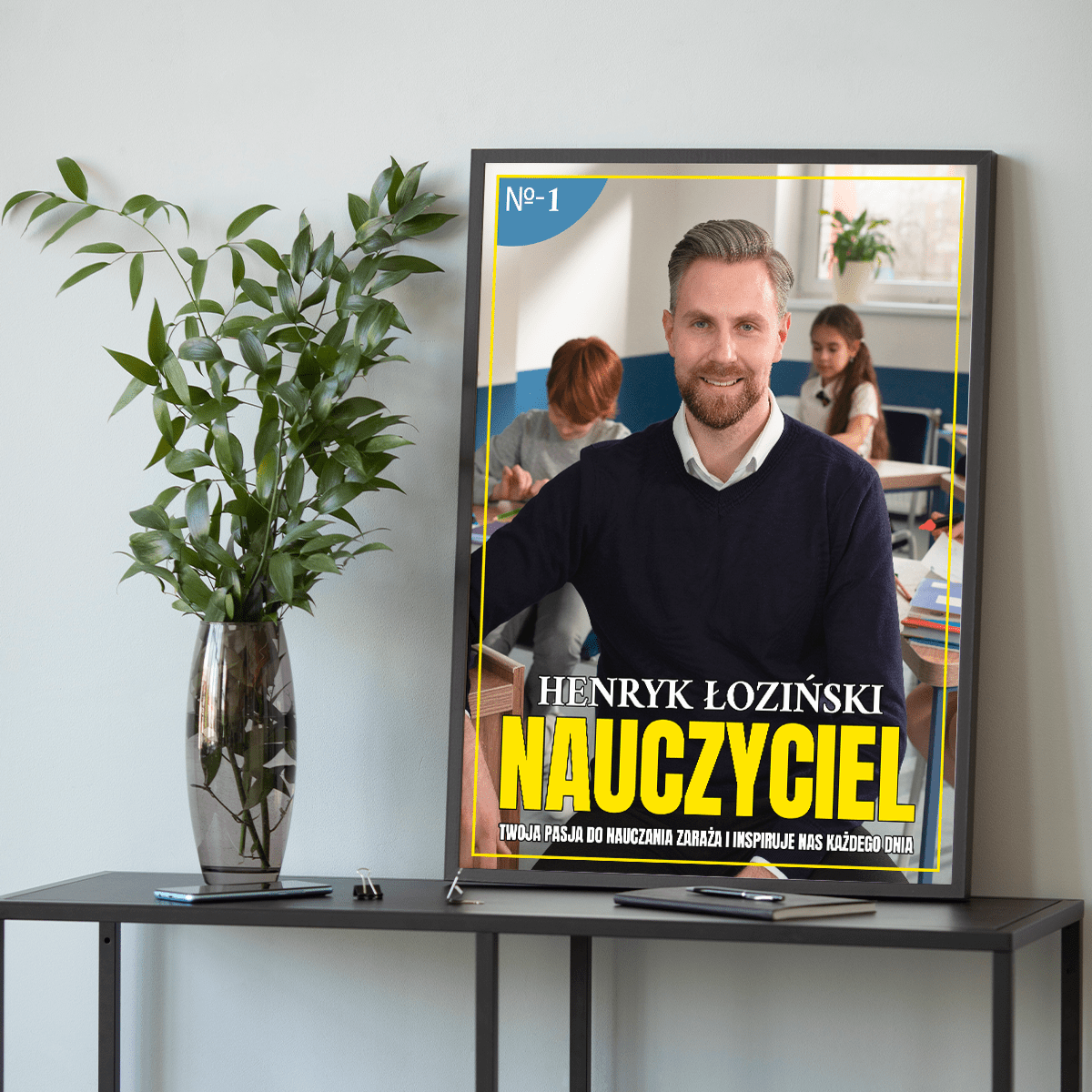 Pasja do nauczania - plakat, spersonalizowany prezent dla nauczyciela - idamell.com