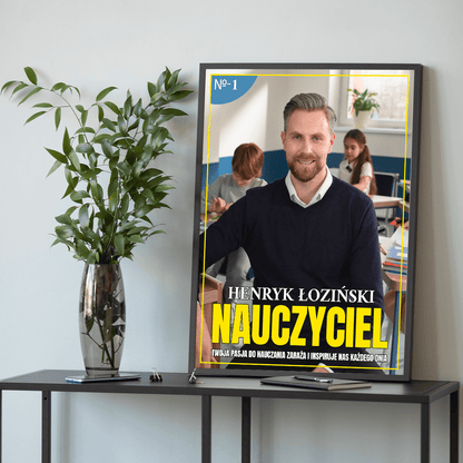Pasja do nauczania - plakat, spersonalizowany prezent dla nauczyciela - idamell.com