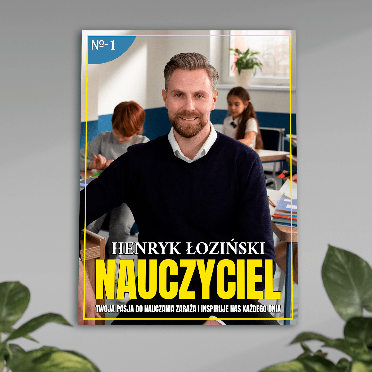 Pasja do nauczania - plakat, spersonalizowany prezent dla nauczyciela - idamell.com