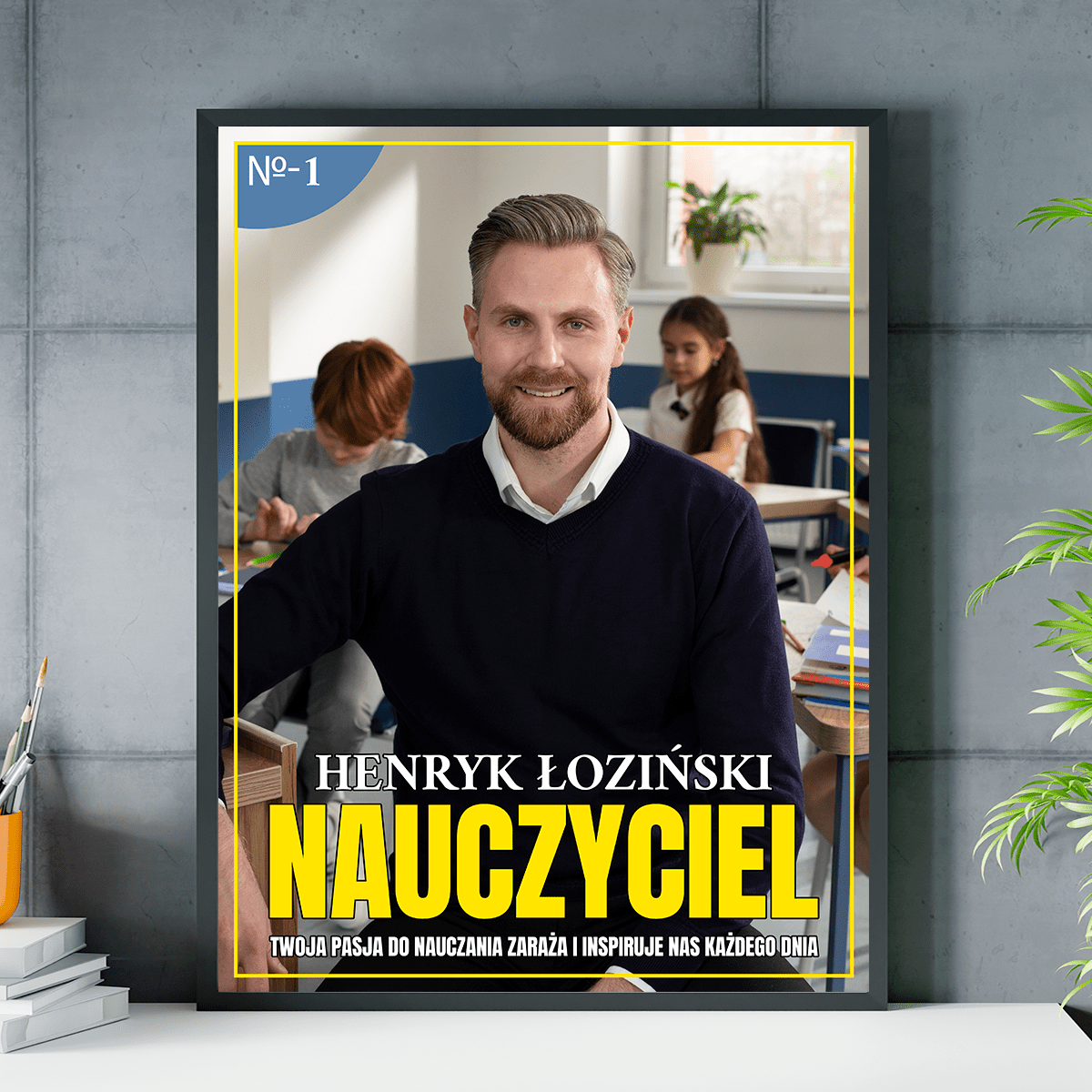 Pasja do nauczania - plakat, spersonalizowany prezent dla nauczyciela - idamell.com