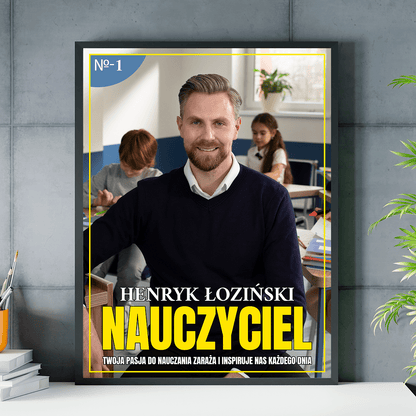 Pasja do nauczania - plakat, spersonalizowany prezent dla nauczyciela - idamell.com