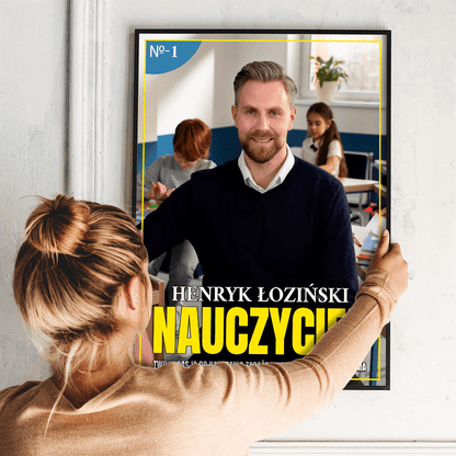 Pasja do nauczania - plakat, spersonalizowany prezent dla nauczyciela - idamell.com