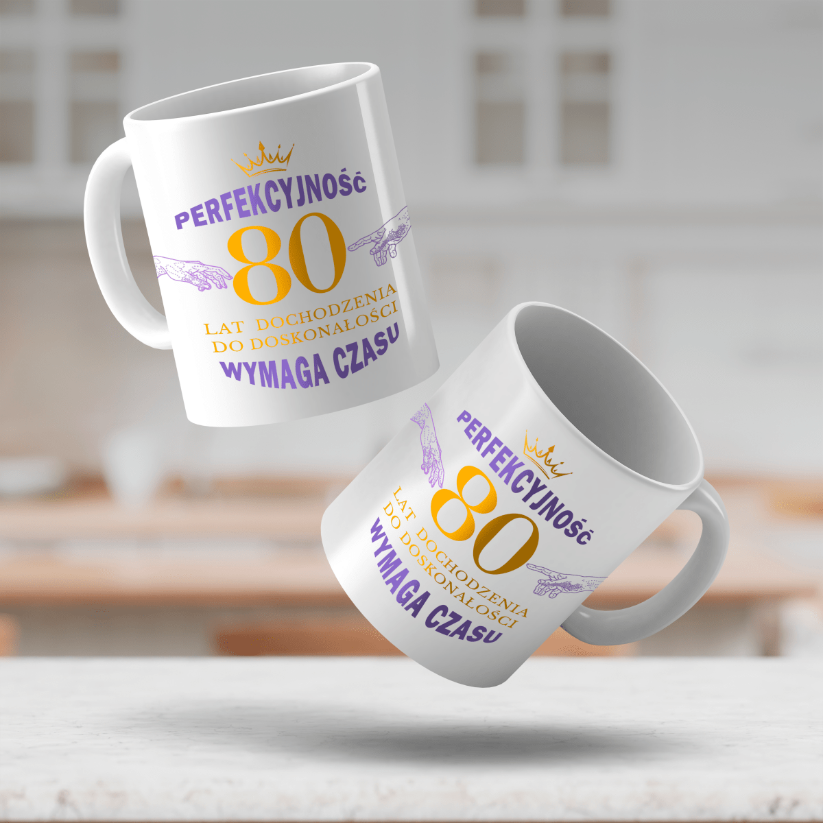 Perfekcyjna 80 - 1x Kubek z nadrukiem, spersonalizowany prezent dla kobiety - idamell.com