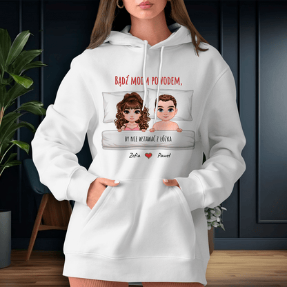 Personalizowana bluza damska z własnym nadrukiem CLIPART WALENTYNKOWY - prezent dla niej - idamell.com