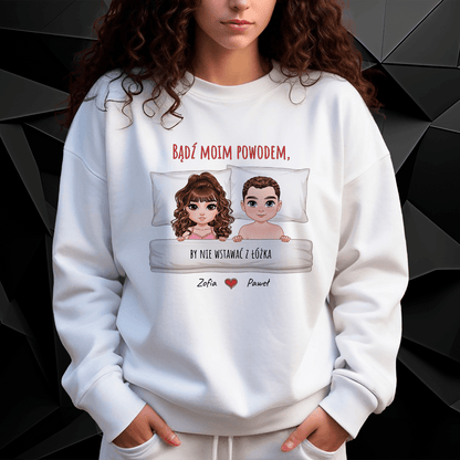 Personalizowana bluza damska z własnym nadrukiem CLIPART WALENTYNKOWY - prezent dla niej - idamell.com