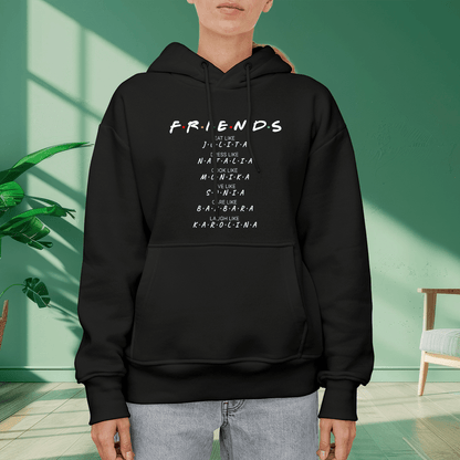 Personalizowana bluza damska z własnym nadrukiem FRIENDS - prezent dla przyjaciółki - idamell.com