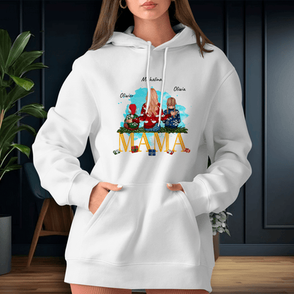 Personalizowana bluza damska z własnym nadrukiem MAMA W ŚWIĘTA - prezent dla mamy - idamell.com