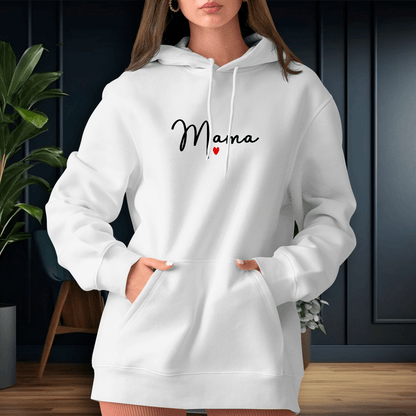 Personalizowana bluza damska z własnym nadrukiem NAPIS MAMA - prezent dla mamy - idamell.com