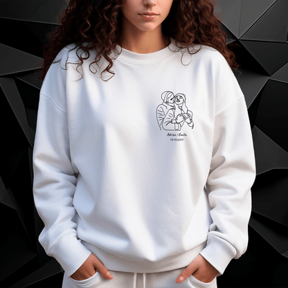 Personalizowana bluza damska z własnym nadrukiem PARA RAZEM - prezent dla niej - idamell.com