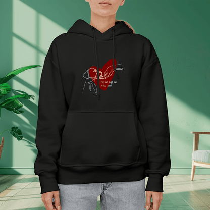 Personalizowana bluza damska z własnym nadrukiem ZALETY - prezent dla właściciela psa - idamell.com