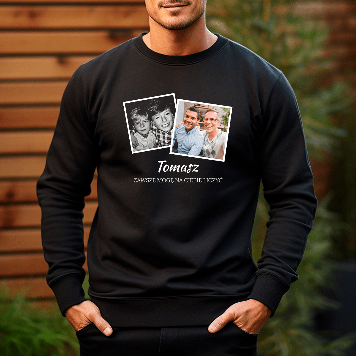 Personalizowana bluza męska z własnym nadrukiem BRAT - prezent dla brata - idamell.com