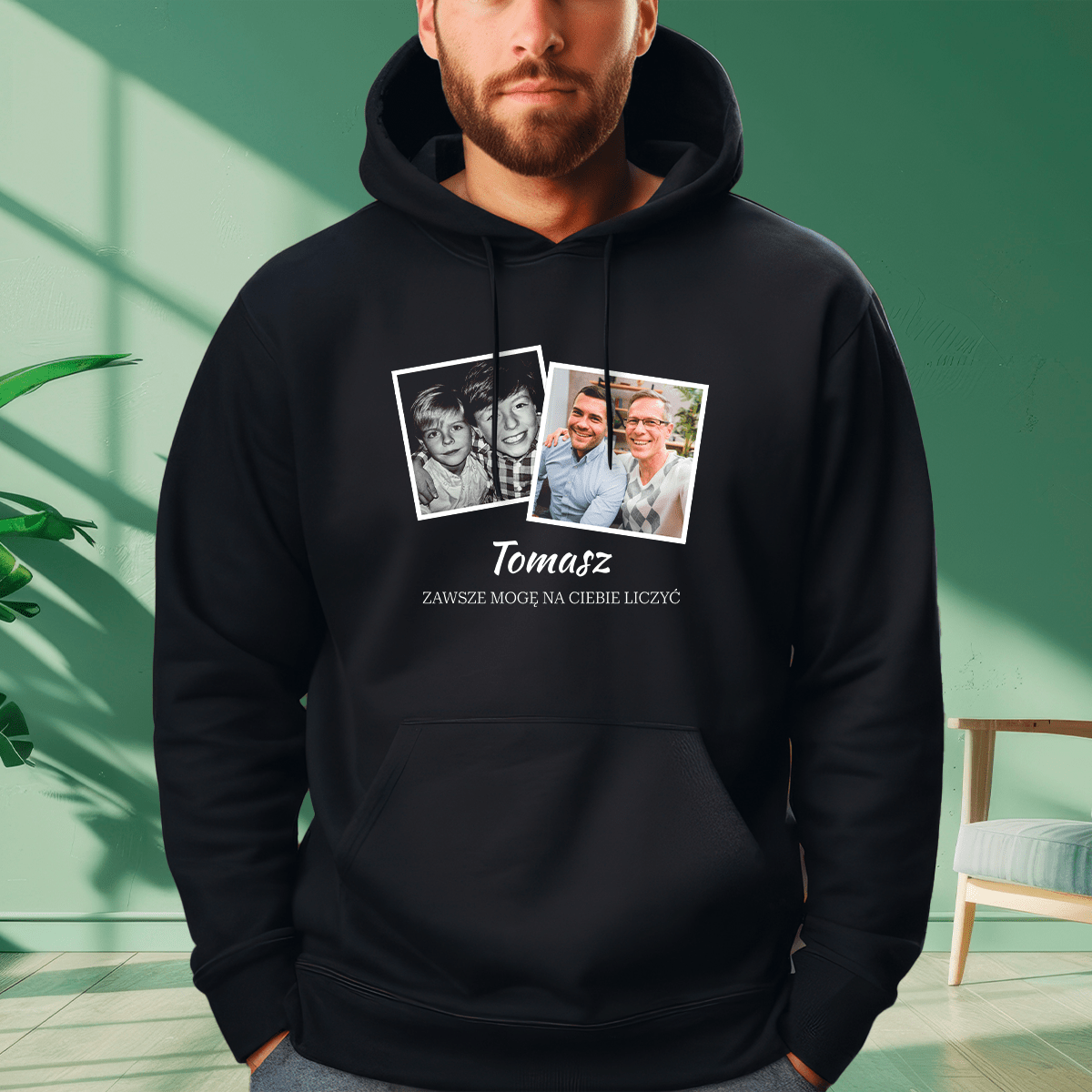 Personalizowana bluza męska z własnym nadrukiem BRAT - prezent dla brata - idamell.com