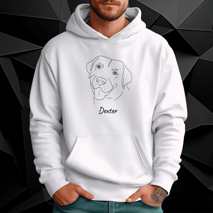 Personalizowana bluza męska z własnym nadrukiem IMIĘ PSA + GRAFIKA - prezent dla miłośnika psów - idamell.com