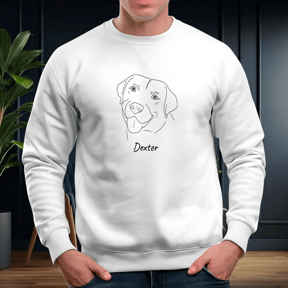 Personalizowana bluza męska z własnym nadrukiem IMIĘ PSA + GRAFIKA - prezent dla miłośnika psów - idamell.com