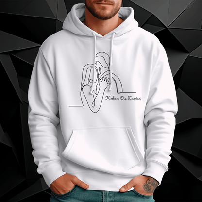 Personalizowana bluza męska z własnym nadrukiem KOCHAM CIĘ - prezent dla męża - idamell.com