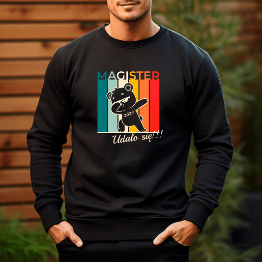 Personalizowana bluza męska z własnym nadrukiem MAGISTER - prezent dla absolwenta - idamell.com