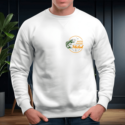 Personalizowana bluza męska z własnym nadrukiem MISTRZ POŁOWU - prezent dla mężczyzny - idamell.com
