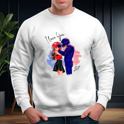 Personalizowana bluza męska z własnym nadrukiem MOTOCYKLISTA CLIPART - prezent dla motocyklisty - idamell.com