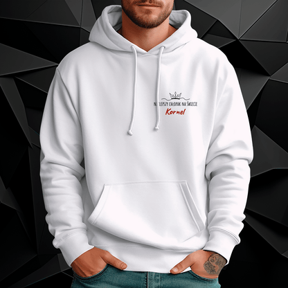 Personalizowana bluza męska z własnym nadrukiem NAJLEPSZY CHŁOPAK - prezent dla niego - idamell.com