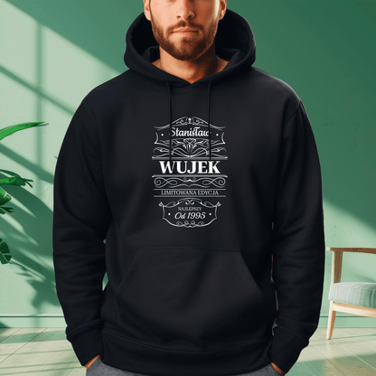 Personalizowana bluza męska z własnym nadrukiem NAJLEPSZY WUJEK OD... - prezent dla wujka - idamell.com