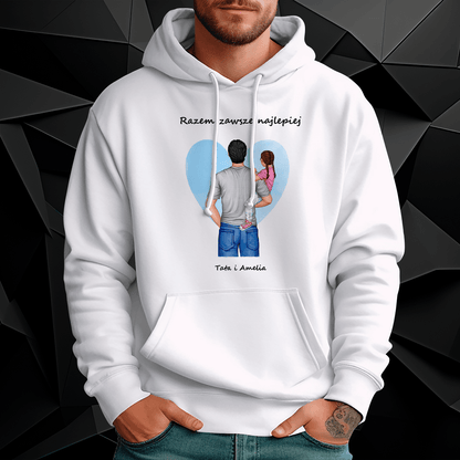 Personalizowana bluza męska z własnym nadrukiem RAZEM NAJLEPIEJ - prezent dla taty - idamell.com