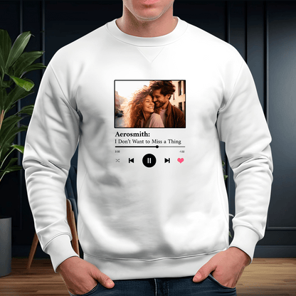 Personalizowana bluza męska z własnym nadrukiem SPOTIFY - prezent dla mężczyzny - idamell.com