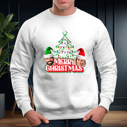 Personalizowana bluza męska z własnym nadrukiem ŚWIĄTECZNA PARA - prezent dla chłopaka - idamell.com