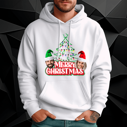 Personalizowana bluza męska z własnym nadrukiem ŚWIĄTECZNA PARA - prezent dla chłopaka - idamell.com