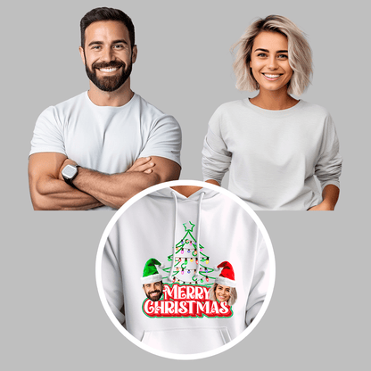 Personalizowana bluza męska z własnym nadrukiem ŚWIĄTECZNA PARA - prezent dla chłopaka - idamell.com