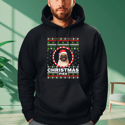 Personalizowana bluza męska z własnym nadrukiem ŚWIĄTECZNY PIES - prezent dla miłośnika psów - idamell.com